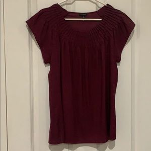 Ann Taylor Blouse - wine color